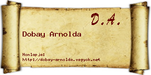Dobay Arnolda névjegykártya